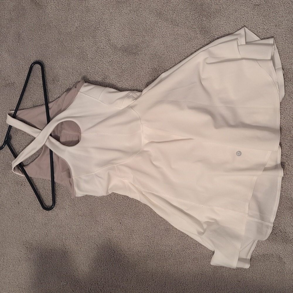 Great Condition White Lululemon Court Crush Tennis Dress - Picture 3 of 3